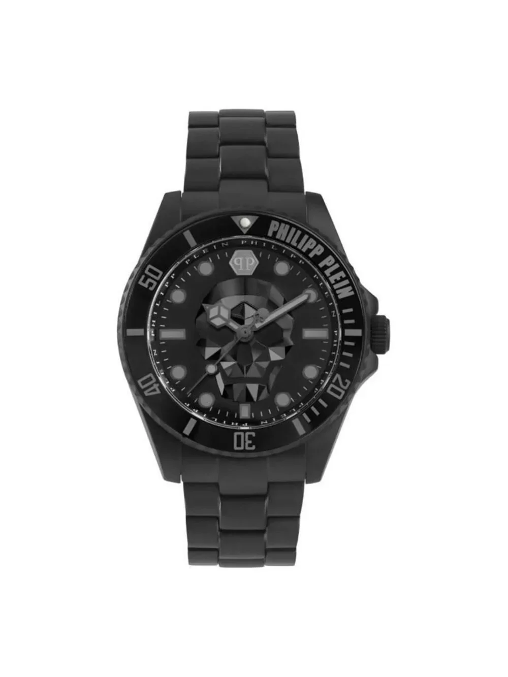 NWT Philipp Plein The Skull Diver Quartz Black Dial Men's Watch